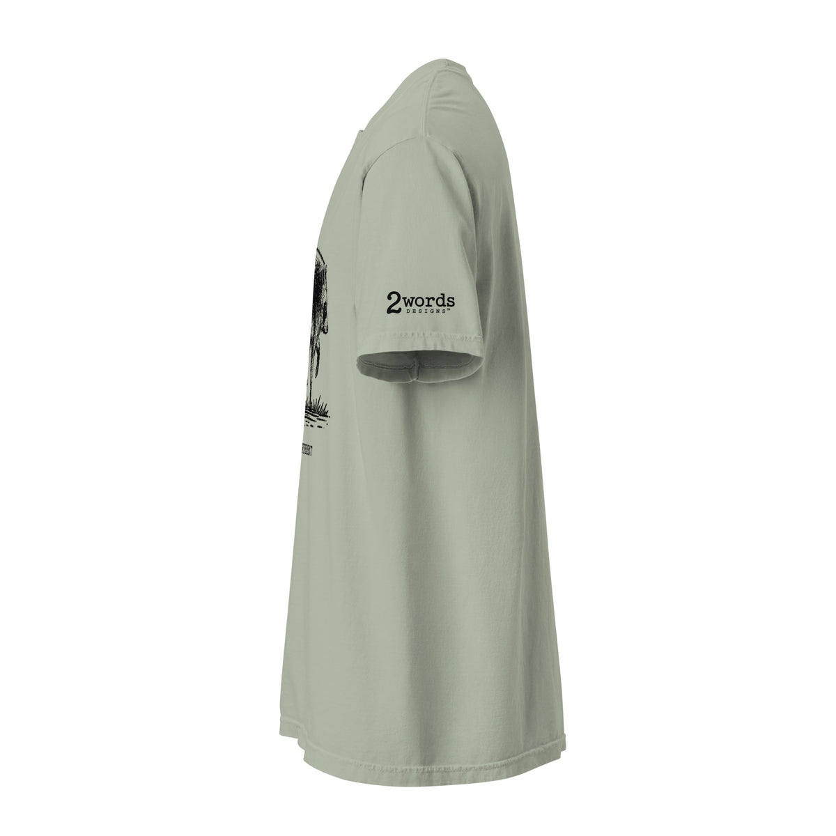 Product sideview with 2 Words Designs logo shown.
