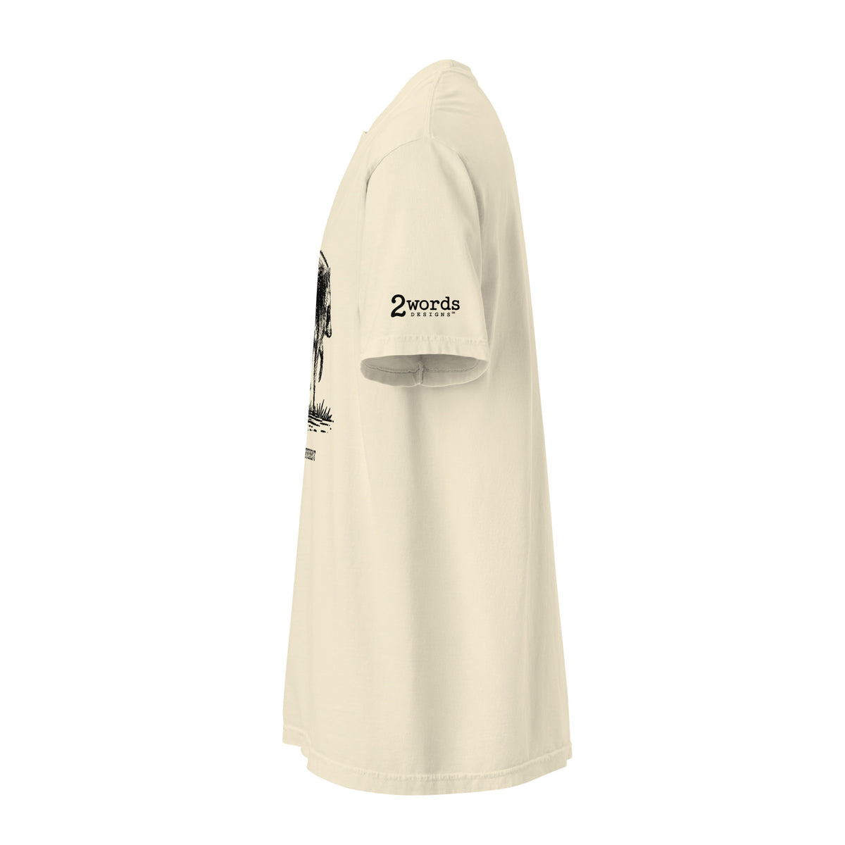 Product sideview with 2 Words Designs logo shown.