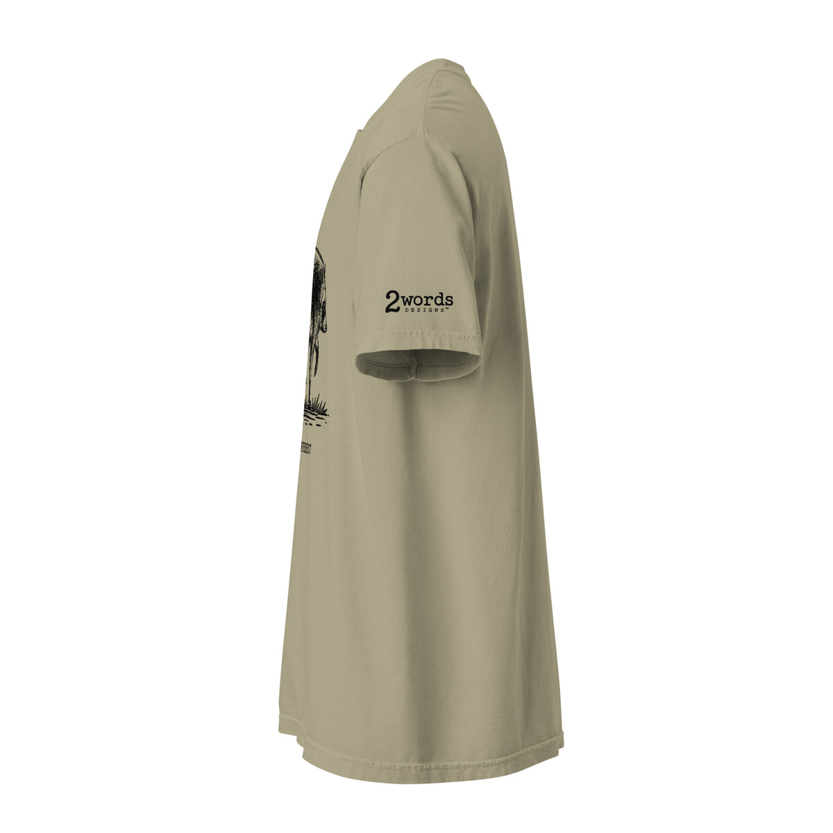 Product sideview with 2 Words Designs logo shown.