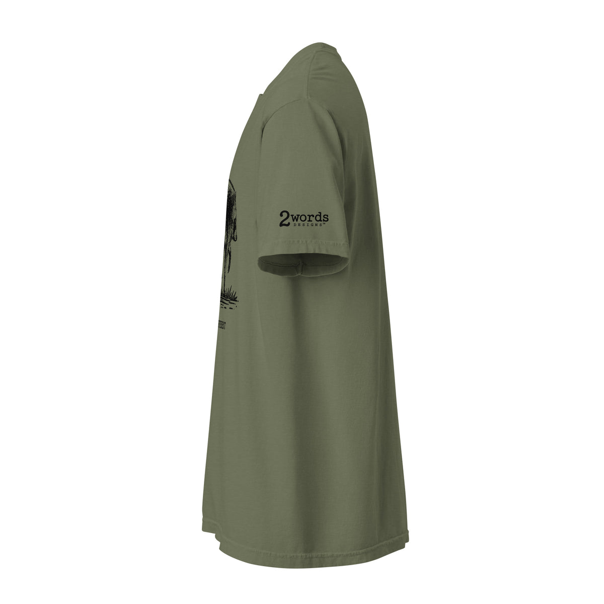 Product sideview with 2 Words Designs logo shown.